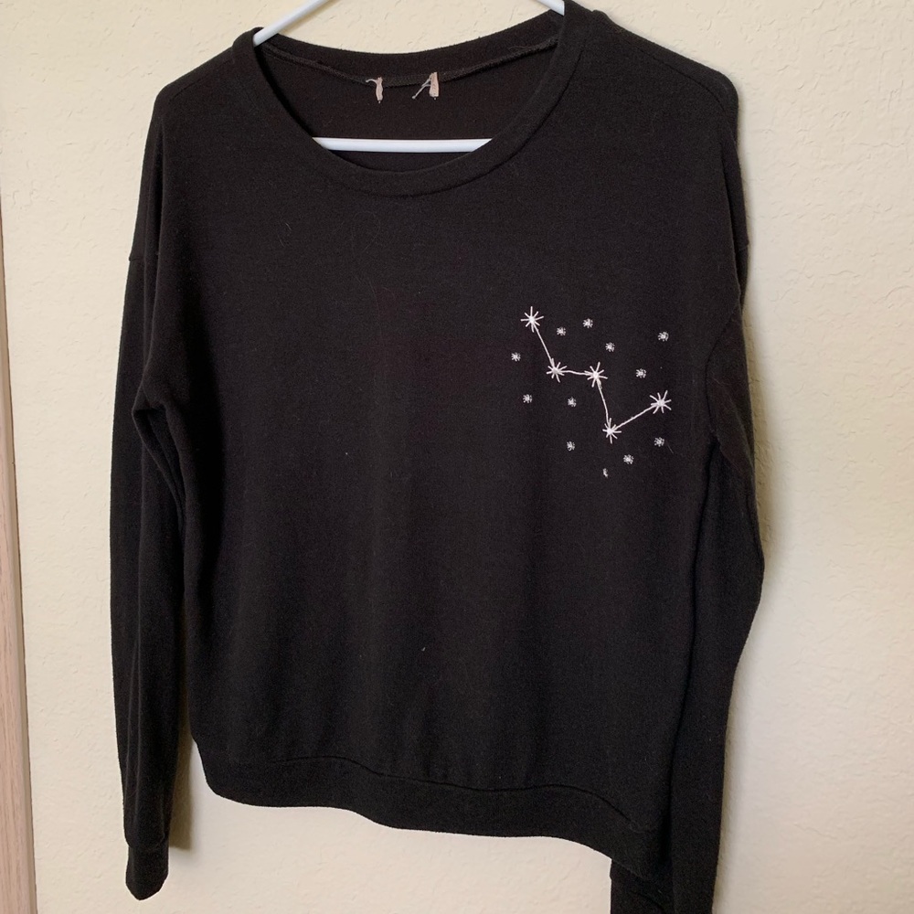 Black constellation sweatshirt